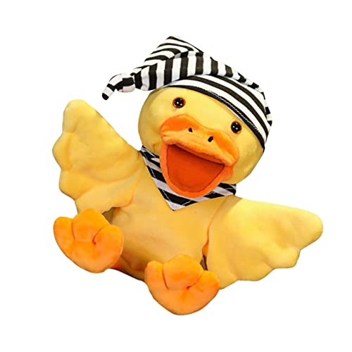 BESPORTBLE 1Stück Lustige Gutenacht Ente Handpuppe Stoffpuppe Für Eltern Junge Mädchen Cartoon Handpuppe Gelb Für Geschichten Und Fördert Die Interaktion von BESPORTBLE