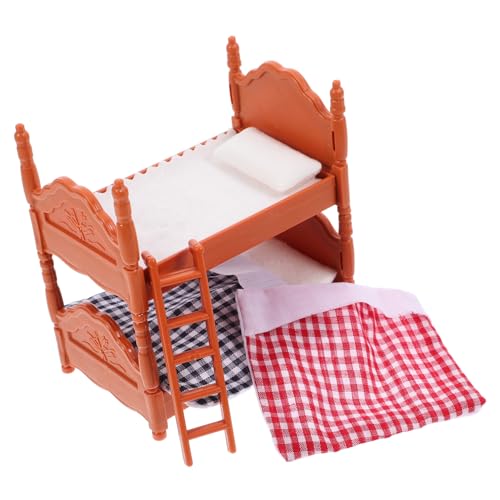 BESPORTBLE 1Stück Mini Doppelbett Simulationsbett Für Puppenhaus Kreatives Mini Etagenbett Mit Kissen Und Decken Langlebig Und Verschleißfest Für Mini Möbelsammler BESPORTBLE 1Stück Mini Doppelbett Simulationsbett Für Puppenhaus Kreatives Mini Etagenbett Mit Kissen Und Decken Langlebig Und Verschleißfest Für Mini Möbelsammler von BESPORTBLE