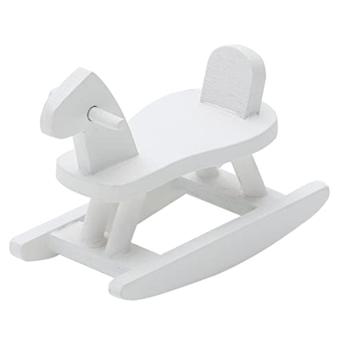 BESPORTBLE 1Stück Mini Holzpferd Modell Hobbyhorse Ornament Dekoration Für Puppenhaus Und Sammlerstücke Für Pferdefans von BESPORTBLE