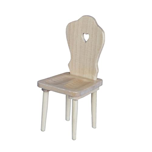 BESPORTBLE 1Stück Mini Holzstuhl Dekoration Für Puppenhaus Handgefertigtes Möbelstück Holzoptik Für DIY Mini Langlebig Und Sicher Als von BESPORTBLE