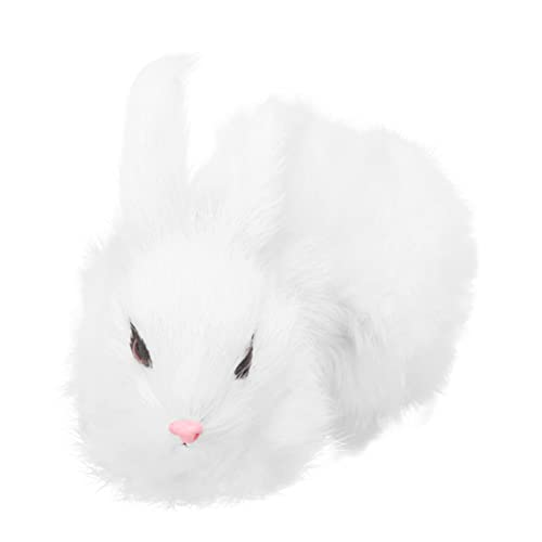 BESPORTBLE 1Stück Mini Plüsch Kaninchen Lebensechtes Kuscheltier für Dekoration für Zuhause und Tiermotive zur Osterzeit Weiß von BESPORTBLE