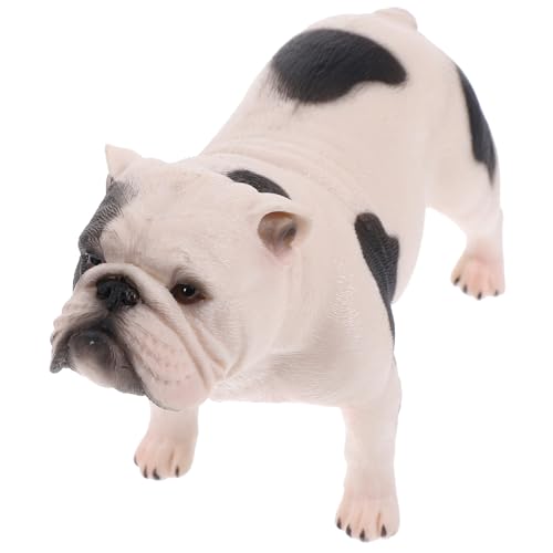 BESPORTBLE 1Stück PVC Modell Hund Figur Statische Dekoration Stehende Bulldogge Haustier Ornament Für Deko Realistisches Hundemodell Für Sammler von BESPORTBLE