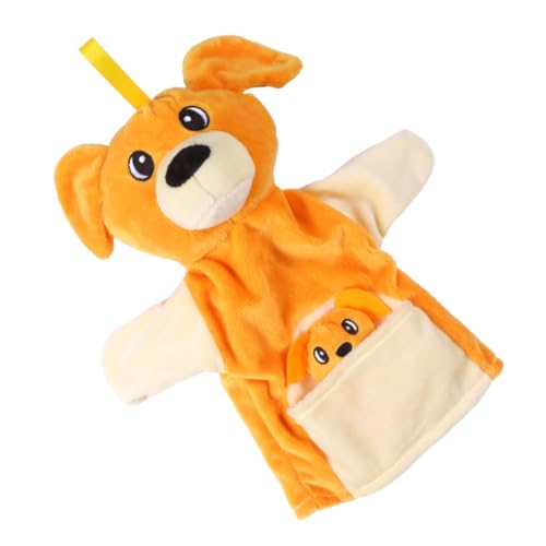 BESPORTBLE 1Stück Plüsch Handpuppe Hund Beruhigendes Finger Cover Für Kleinkinder Interaktives Eltern Junge Mädchen Lernspielzeug Für Zuhause Gelber Hund Stil von BESPORTBLE