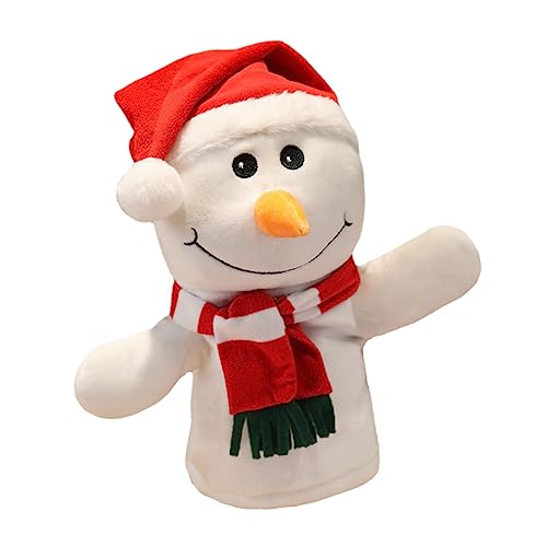 BESPORTBLE 1Stück Schneemann Handpuppe aus Lustiges Weihnachts für Eltern Interaktionen Lernspielzeug Kreativität und Handaktivitäten Weiß von BESPORTBLE