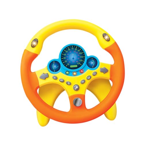 BESPORTBLE 1Stück Simulation Lenkradspielzeug Für Multifunktionales Fahrzeugspielzeug Gelb Fördert Verkehrswissen Und Hörfähigkeit Sicheres Langlebiges Für Jungen von BESPORTBLE