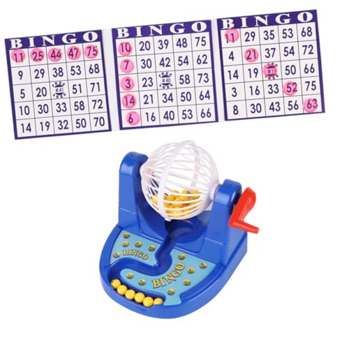 BESPORTBLE 1Stück Simulierte Bingo Spielmaschine Brettspiel Für Pädagogisches Blau Interaktives Lernspiel Für Bingo Für Spielabende von BESPORTBLE