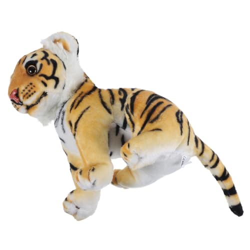 BESPORTBLE 1Stück Simulierte Tiger Plüschfigur Süßes Gefülltes Tier Für Schlafzimmer Baumwoll Tiger Gelb Dekoration Für Jahr des Tigers von BESPORTBLE