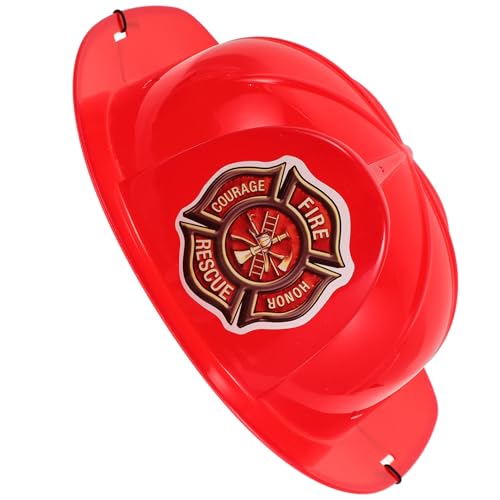 BESPORTBLE 1Stücke Feuerwehrmann Hut für Roter Kunststoffhelm für Rollenspiele Vielseitiges Kostümzubehör für Mottopartys Schulaktivitäten Sicherer Kopfschutz für Feuerwehrmann Feste von BESPORTBLE