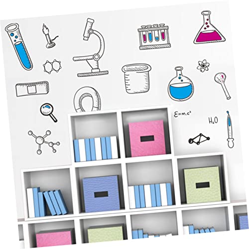 BESPORTBLE 2 Blätter Chemie Elemente Wandsticker PVC Abziehbar Wiederverwendbar Farbenfrohes Labor Wandtattoo Klassenzimmer Dekoration Haushalt Wandbild von BESPORTBLE