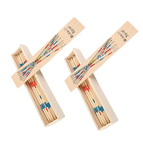 BESPORTBLE 2 Boxen Holzspielstäbe Boxen Bunt Lernspielzeug Kognitive Logisches Geschicklichkeitsspiel für Jungen Mädchen Spielspaß zu Hause Zufällige Farbe Zufällige Farbe von BESPORTBLE