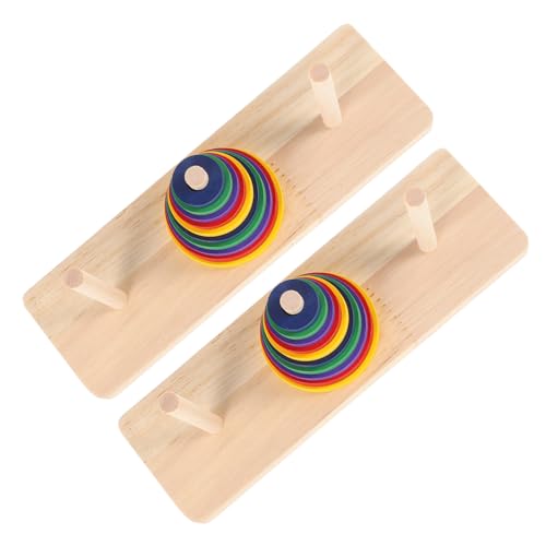BESPORTBLE 2 Intellektuelles Holzpuzzle Teiliges Farbiges Denkspiel Turm von Hanoi für Erwachsene und Kreatives Logikspiel Vorstellungskraft und Problemlösungskompetenz von BESPORTBLE