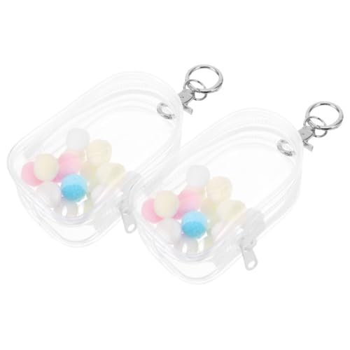 BESPORTBLE 2 STÜCK Transparente PVC Figuren Display Tasche mit Schlüsselanhänger Stoßdämpfend und Durchsichtige Aufbewahrungstasche für Puppen zum Schutz und Präsentieren von Sammlerstücken von BESPORTBLE