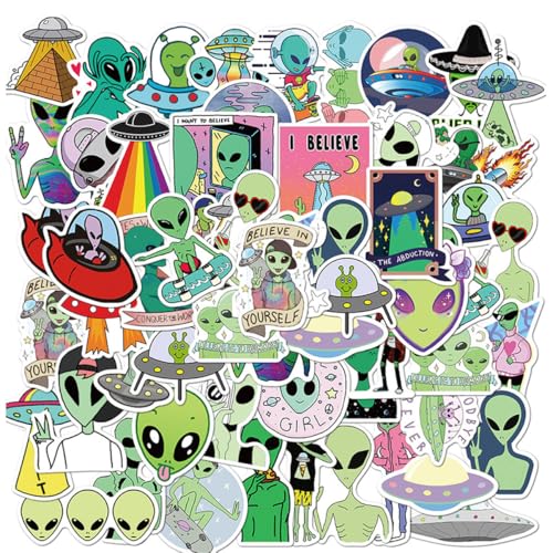 BESPORTBLE 2 Sätze Aliens Aufkleber PVC Selbstklebend DIY Sticker Koffer Laptop Skateboard Dekoration Langlebig Wiederverwendbar von BESPORTBLE