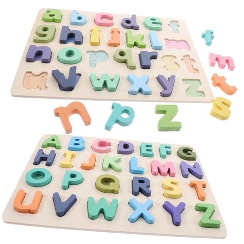 BESPORTBLE 2 Sätze Alphabet Puzzle für Kleinkinder für Frühe Logikbildung und Englischkenntnisse Pädagogisches Lernspielzeug für Ab Jahren von BESPORTBLE