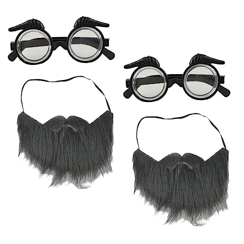 BESPORTBLE 2 Sätze Bartbrillen Requisiten Schnurrbärte Körperpflege Kostüm Gefälscht Bart Dekoration Cosplay-zubehör Festlicher Bart Und Brille Partybart Black Flanell BESPORTBLE 2 Sätze Bartbrillen Requisiten Schnurrbärte Körperpflege Kostüm Gefälscht Bart Dekoration Cosplay-zubehör Festlicher Bart Und Brille Partybart Black Flanell von BESPORTBLE
