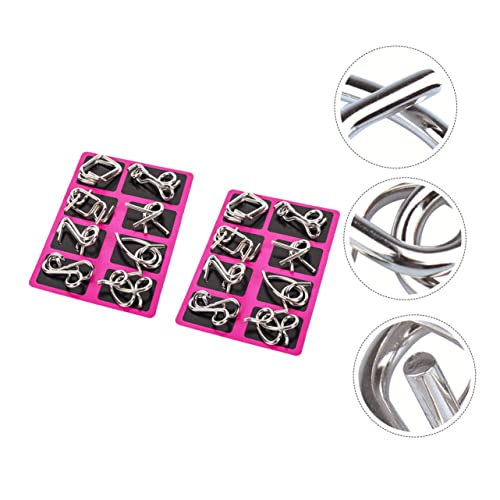 BESPORTBLE 2 Sätze Draht Knobelspiele Gehirntrainer Konzentrationsspiele für Erwachsene Intelligentes Entwirrspielzeug Handlich und Reisefreundlich für Partyspaß von BESPORTBLE