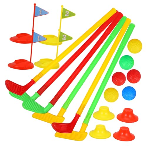 BESPORTBLE 2 Sätze Golfspielzeug Buntes Mini Golf Set aus Sicherem Kunststoff Fördert Motorik und Koordination Geeignet für Drinnen und Draußen für Jungen und Mädchen Ab Zufällige Farbe von BESPORTBLE
