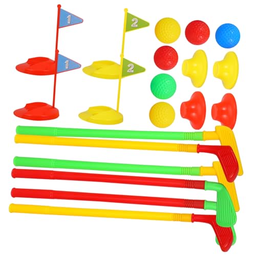 BESPORTBLE 2 Sätze Golfspielzeug Set Teilig Buntes Outdoor Indoor Mini Golf für Jungen und Mädchen Ab Jahren Sicheres Kunststoff Golfset für Eltern Junge Mädchen Spaß und Zufällige Farbe von BESPORTBLE
