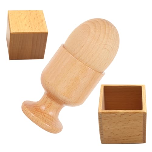 BESPORTBLE 2 Sätze Holz Ei Hand Auge koordination mit Eierbecher und Würfeln Montessori Lernspielzeug für Kleinkinder Feinmotorik und Eltern Junge Mädchen interaktion Holzspielzeug von BESPORTBLE