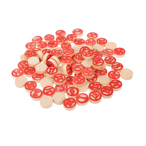 BESPORTBLE 2 Sätze Holz Ersatz Bingo Schachfiguren Zahlen Robust Leicht für Bingo Brettspiel Zubehör von BESPORTBLE