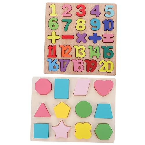 BESPORTBLE 2 Sätze Holz Puzzle für Teiliges mit Zahlen und Formenpuzzle für Frühe Entwicklung Lernspielzeug für Kleinkinder und Vorschulkinder BESPORTBLE 2 Sätze Holz Puzzle für Teiliges mit Zahlen und Formenpuzzle für Frühe Entwicklung Lernspielzeug für Kleinkinder und Vorschulkinder von BESPORTBLE