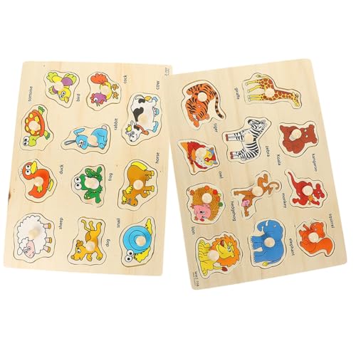 BESPORTBLE 2 Sätze Holz peg Puzzle Kleinkinder Pädagogisches Lernspielzeug Kreativität Feinmotorik und Hand Auge koordination Sicheres Material für Frühe Entwicklung von BESPORTBLE