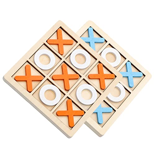 BESPORTBLE 2 Sätze Holzspiel Toe Spiel Pädagogisches Brettspiel für Familien Tragbar Leicht Fördert Logisches und Konzentration Geeignet für Kinderparty und Reisen von BESPORTBLE