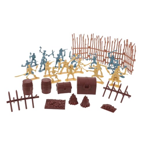 BESPORTBLE 2 Sätze Kleine Piratenfiguren Spielset mit Zubehörteilen Detailreiche Piratensoldaten für Kreatives Rollenspiel Tragbares Actionfiguren für Kindergeburtstag und Sammler von BESPORTBLE