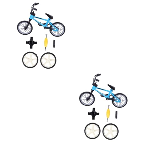 BESPORTBLE 2 Sätze Legierung Finger Verschleißfestes Metallrahmen Modell Realistische Details Leicht Tragbar für Finger Mountainbike für Freizeit und Spiel von BESPORTBLE