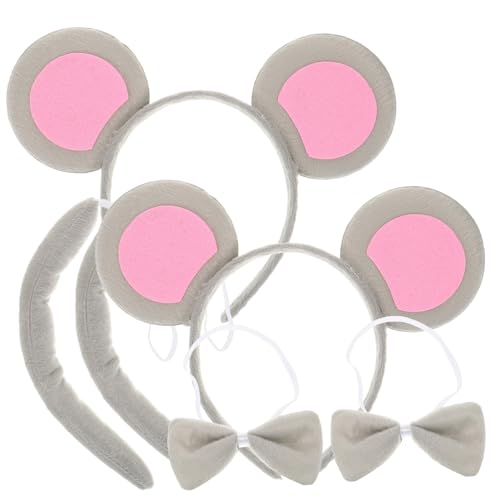 BESPORTBLE 2 Sätze Mäuseohren Haarreif Set mit Schleife und Niedliche Kostüm Accessoires für Realistische Tierkostüm Party Halloween Verkleidung Leicht und Bequem für Fasching und Dress Up BESPORTBLE 2 Sätze Mäuseohren Haarreif Set mit Schleife und Niedliche Kostüm Accessoires für Realistische Tierkostüm Party Halloween Verkleidung Leicht und Bequem für Fasching und Dress Up von BESPORTBLE