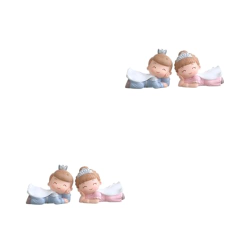 BESPORTBLE 2 Sätze Mini Figuren Tortenaufsatz Prinz Prinzessin Aus Resin Kreative Dekoration Für Geburtstagskuchen Bezaubernde Figuren Für Kuchen Und Feiern 2 Stücke * 2 von BESPORTBLE