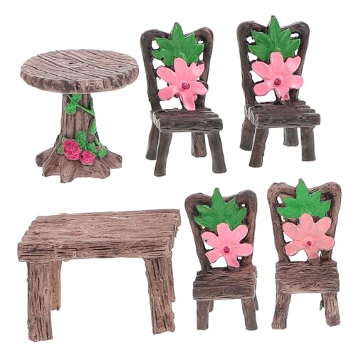 BESPORTBLE 2 Sätze Miniatur Gartenmöbel Set aus Resin mit Blüten Dunkelbraun Miniatur Tisch und Stühle für Micro Landschaft Puppenhaus Dekoration Vielseitig für Outdoor und Indoor Micro BESPORTBLE 2 Sätze Miniatur Gartenmöbel Set aus Resin mit Blüten Dunkelbraun Miniatur Tisch und Stühle für Micro Landschaft Puppenhaus Dekoration Vielseitig für Outdoor und Indoor Micro von BESPORTBLE