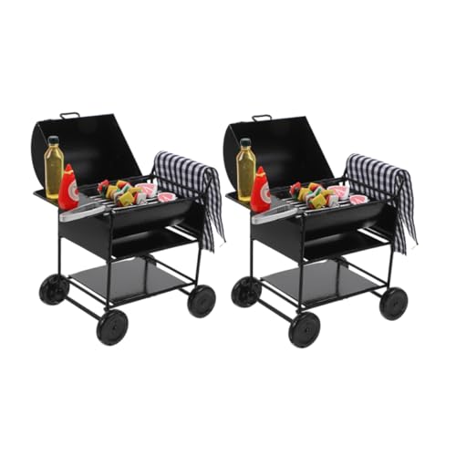 BESPORTBLE 2 Sätze Miniatur Grill Modell aus Metall Schwarzer Mini BBQ Grill für Puppenhaus Stabile Outdoor Küche mit Detaillierter Gestaltung Kreatives Rollenspiel und Dekoration für Sammler BESPORTBLE 2 Sätze Miniatur Grill Modell aus Metall Schwarzer Mini BBQ Grill für Puppenhaus Stabile Outdoor Küche mit Detaillierter Gestaltung Kreatives Rollenspiel und Dekoration für Sammler von BESPORTBLE