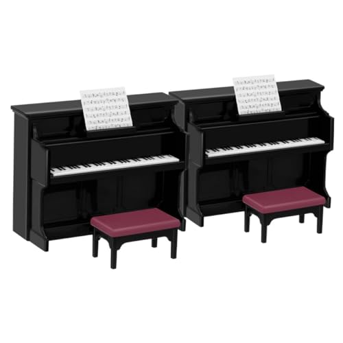 BESPORTBLE 2 Sätze Miniatur Klavier Set mit Hocker Puppenhaus Klavier Modell mit Notenblatt für Kreative Fotos und Fantasievolles Leicht und Langlebig Teilig Schwarz BESPORTBLE 2 Sätze Miniatur Klavier Set mit Hocker Puppenhaus Klavier Modell mit Notenblatt für Kreative Fotos und Fantasievolles Leicht und Langlebig Teilig Schwarz von BESPORTBLE