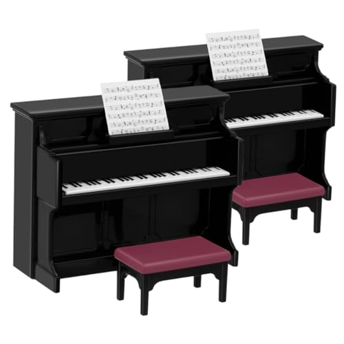 BESPORTBLE 2 Sätze Miniatur Klavier Set mit Hocker und Notenblatt Puppenhaus Musikinstrument für Kreative Fotografie und Spielzeugdekoration Teiliges Set für Kinderzimmer und Miniaturwelt BESPORTBLE 2 Sätze Miniatur Klavier Set mit Hocker und Notenblatt Puppenhaus Musikinstrument für Kreative Fotografie und Spielzeugdekoration Teiliges Set für Kinderzimmer und Miniaturwelt von BESPORTBLE