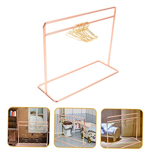 BESPORTBLE 2 Sätze Miniatur Kleiderbügel für Puppenkleidung Teiliges mit Robustem Kantfreiem Roségold und Gold für Puppenhaus und Bjd Puppen Praktische Aufbewahrung und Trocknung von BESPORTBLE