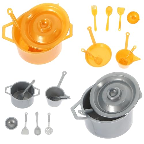 BESPORTBLE 2 Sätze Miniatur Küchenutensilien Mini Besteck Silber und Mattgold Miniatur Puppenhaus Geschirr Zubehör für DIY und Mini Haus Spielküche von BESPORTBLE