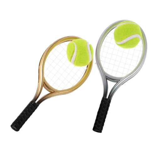 BESPORTBLE 2 Sätze Miniatur Tischtennis Set Teilig mit Mini Tennisschlägern und Bällen Tragbar Vielseitig für Puppenhaus Dekoration Kinderspielzeug und Mini Sportevents Silber und Gold für BESPORTBLE 2 Sätze Miniatur Tischtennis Set Teilig mit Mini Tennisschlägern und Bällen Tragbar Vielseitig für Puppenhaus Dekoration Kinderspielzeug und Mini Sportevents Silber und Gold für von BESPORTBLE