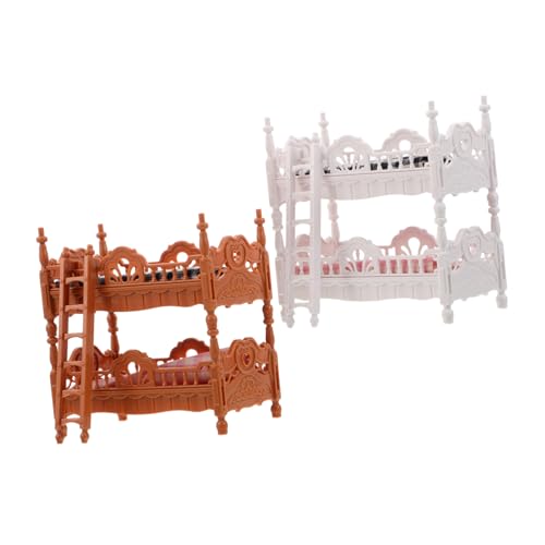 BESPORTBLE 2 Sätze Puppenhaus Etagenbett aus Robustem Kunststoff und Weichem Stoff Realistische Miniatur Schlafzimmermöbel für Puppenhaus Dekoration und Kreatives Rollenspiel BESPORTBLE 2 Sätze Puppenhaus Etagenbett aus Robustem Kunststoff und Weichem Stoff Realistische Miniatur Schlafzimmermöbel für Puppenhaus Dekoration und Kreatives Rollenspiel von BESPORTBLE
