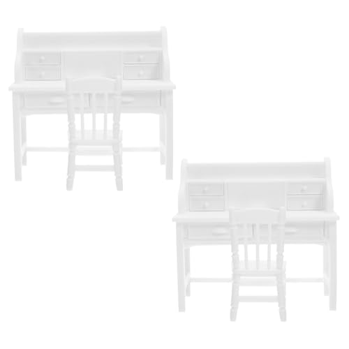 BESPORTBLE 2 Sätze Realistische Schreibtisch und Stuhlsets mit Öffnenden Schubladen Plastikspielzeug in Weichen Farben für Rollenspiel Kreativität Soziale Fähigkeiten Geeignet für Zuhause und BESPORTBLE 2 Sätze Realistische Schreibtisch und Stuhlsets mit Öffnenden Schubladen Plastikspielzeug in Weichen Farben für Rollenspiel Kreativität Soziale Fähigkeiten Geeignet für Zuhause und von BESPORTBLE