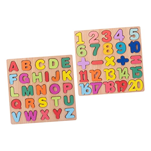 BESPORTBLE 2 Sätze Teiliges Holzpuzzle für Kleinkinder Alphabet und Zahlenformen Sichere Glatte Kanten Lernspielzeug für Frühe Bildung Fördert Kreativität und Feinmotorik bei Kindern BESPORTBLE 2 Sätze Teiliges Holzpuzzle für Kleinkinder Alphabet und Zahlenformen Sichere Glatte Kanten Lernspielzeug für Frühe Bildung Fördert Kreativität und Feinmotorik bei Kindern von BESPORTBLE