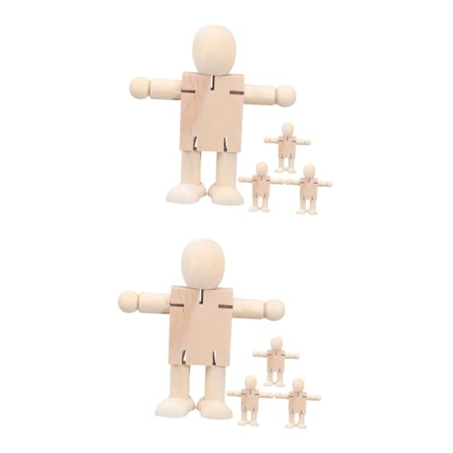 BESPORTBLE 2 Sätze Unfertige Holzroboter Puppen DIY Graffiti Für Dekoration Für Schreibtisch Blanko Modelle Zum Bemalen Robuste Struktur Für Kreative Bastelprojekte 4 Stücke * 2 BESPORTBLE 2 Sätze Unfertige Holzroboter Puppen DIY Graffiti Für Dekoration Für Schreibtisch Blanko Modelle Zum Bemalen Robuste Struktur Für Kreative Bastelprojekte 4 Stücke * 2 von BESPORTBLE