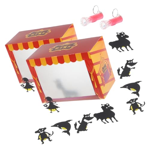 BESPORTBLE 2 Stück Puppentheater Bastelset für Kinder Selbstgemacht Schattenpuppen Interaktives Puppenspiel Kreatives Geschichtenerzählen Pädagogisches Handwerk von BESPORTBLE