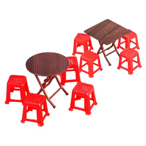 BESPORTBLE 2 Satz Miniatur Möbel Set Teilig Puppenhaus Zubehör Vintage Klappbarer Tisch und Hocker aus Kunststoff Realistisch Gestaltet Robust Vielseitig Einsetzbar für Puppenhaus Dekoration BESPORTBLE 2 Satz Miniatur Möbel Set Teilig Puppenhaus Zubehör Vintage Klappbarer Tisch und Hocker aus Kunststoff Realistisch Gestaltet Robust Vielseitig Einsetzbar für Puppenhaus Dekoration von BESPORTBLE