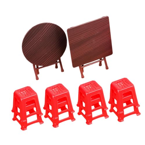 BESPORTBLE 2 Satz Miniaturmöbel Set für Puppenhaus Vintage Klapptisch und Stühle Teiliges Set für Puppenhausdekoration Realistische Miniaturmöbel für Kreative Spielwelten BESPORTBLE 2 Satz Miniaturmöbel Set für Puppenhaus Vintage Klapptisch und Stühle Teiliges Set für Puppenhausdekoration Realistische Miniaturmöbel für Kreative Spielwelten von BESPORTBLE