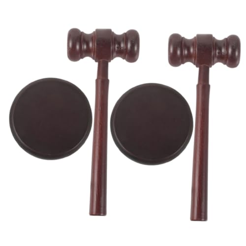 BESPORTBLE 2 Satz Teiliges Richterhammer aus Holz mit Klangblock Leicht und Kompakt Pädagogisches Gerichtssaal Zubehör für Rollenspiel Kostüm Accessoire für Junge Mädchen und Jungen von BESPORTBLE