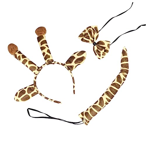 BESPORTBLE 2 Sets Giraffen Kopfschmuck Set Kinderkostüme Foto Requisiten Tierohren Kostüm Haarreifen Cosplay Tiermädchen Kopfschmuck Ohr Stirnband von BESPORTBLE