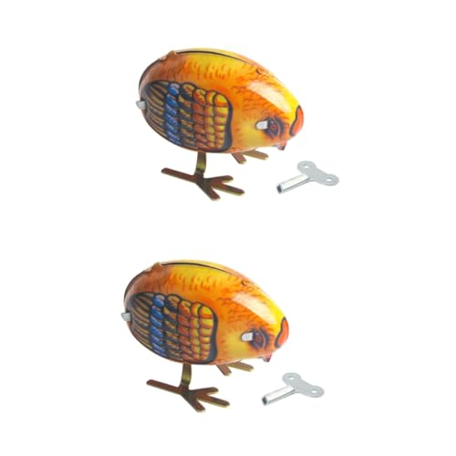 BESPORTBLE 2 Stck Lustiges Metallisches Aufziehspielzeug Kleine Hühnchenfigur Kreatives Uhrwerkspielzeug für Kleinkinder Jungen Mädchen Dekoration Zufällige Farbe Zufällige Farbe von BESPORTBLE