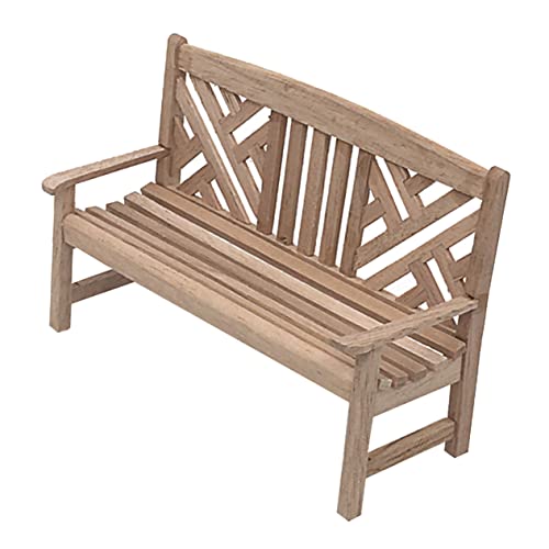 BESPORTBLE 2 Stck Maßstab Holz Mini Bank Modell Puppenhaus Garten Dekoration DIY Bemalbar Realistische Mini Möbel für Puppenhaus Zubehör von BESPORTBLE