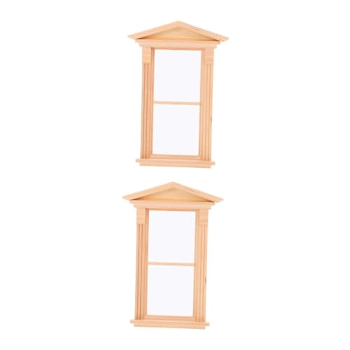 BESPORTBLE 2 Stck. Maßstab DIY Fenster und Tür Dekoration Leichte und Sichere Mini Haus Accessoires für Kreative Puppenhaus Erweiterung und Bastelset von BESPORTBLE